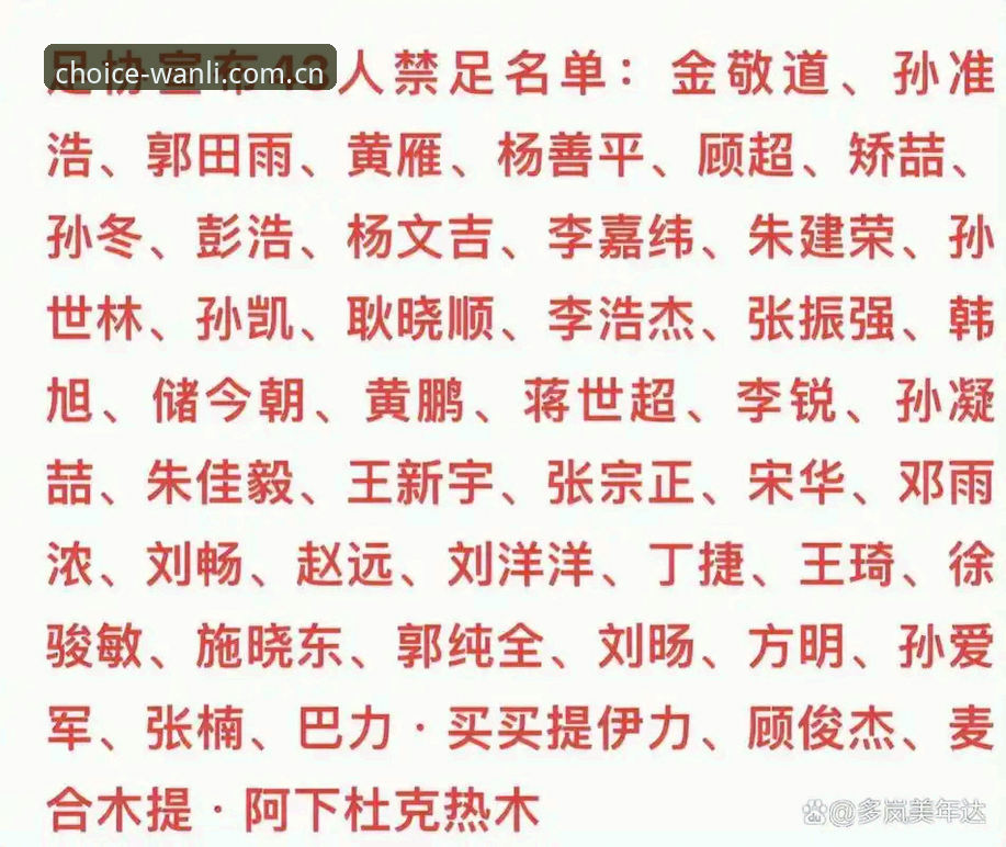 足协第三批禁足名单深度解析与万利游戏平台数据查询操作教程